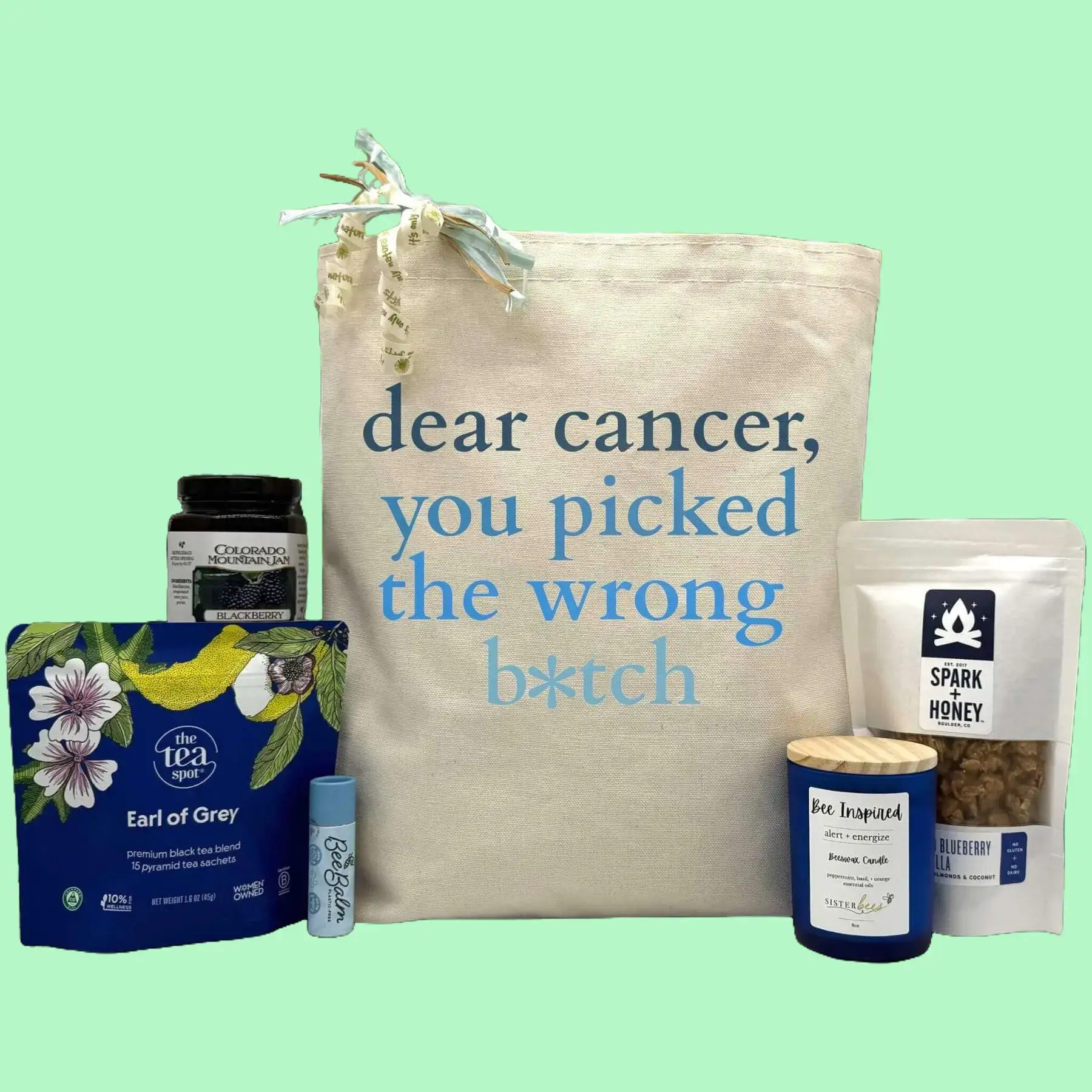 Dear Cancer Gift Basket - Empowering Tote with Comforting Foods & Treats for Strength & Comfort - Handcrafted in USA Multipack Snack
