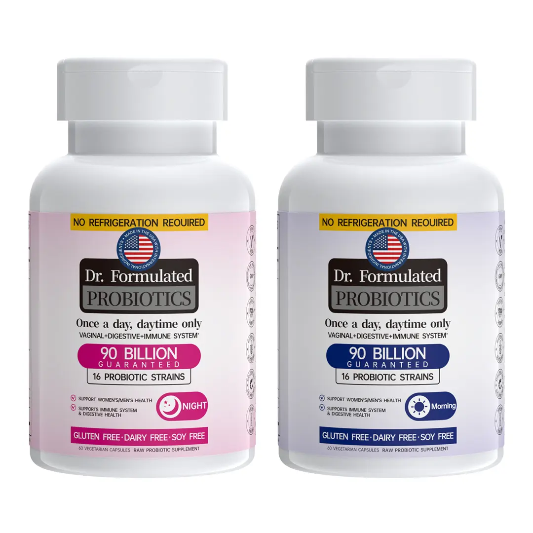 ikotiet Day & Night Probiotics Dual Combo Capsules - 90B CFU, 16 Strains Prebiotic Mix, Gut Support, Women's Creatine, Women's Collagen, Immune Boost Supplement