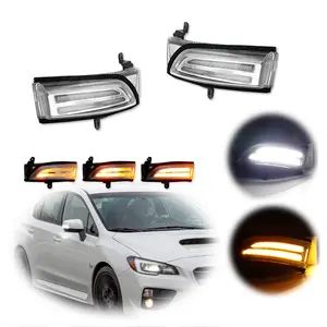 2pcs Clear Switchback Sequential Flash LED Side Mirror Turn Signal lamps Lights For Subaru,Replace OEM 84401-AJ010 84401-AJ000, 84401AJ010 84401AJ000