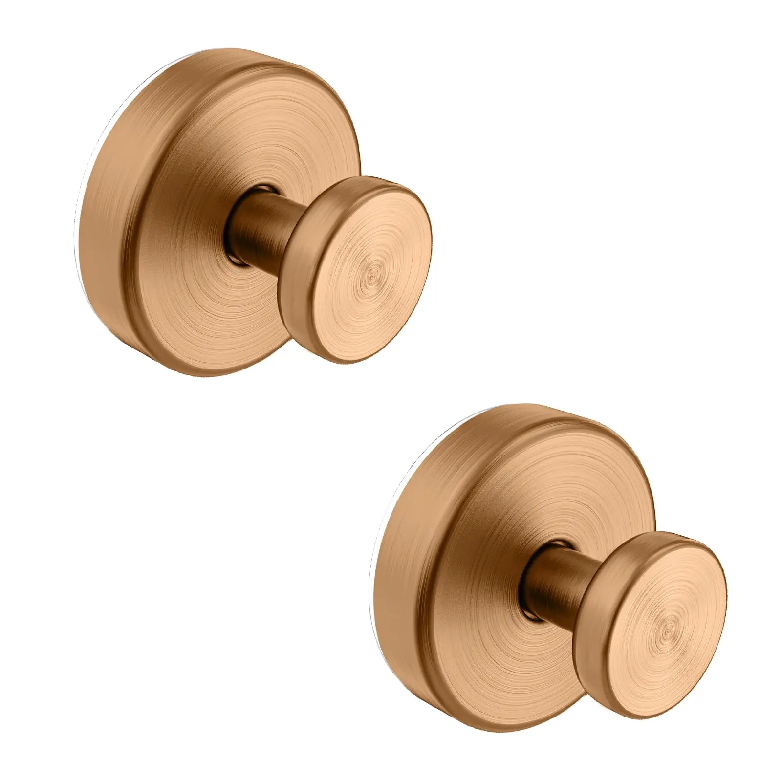 2-Pack Suction Cup Hooks for Bathroom – Removable Towel & Robe Hooks, Strong Hold on Glass, Tile & Smooth Surfaces, Champagne Bronze