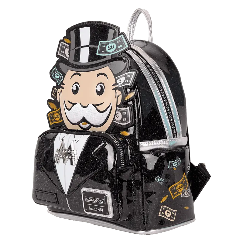 Monopoly 90th Anniversary Pennybags Glitter Cosplay Mini Backpack