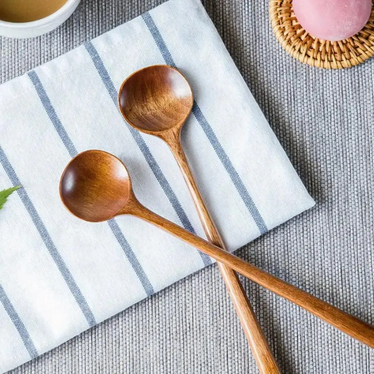 Wooden Mixing Spoon Set, Spoons Set, 2/3/6 Counts/set Long Handle Wooden Spoon, Kitchenware, Kitchen Utensils for Mixing & Serving, Kitchen Accessories, Wood Spoons For Cooking