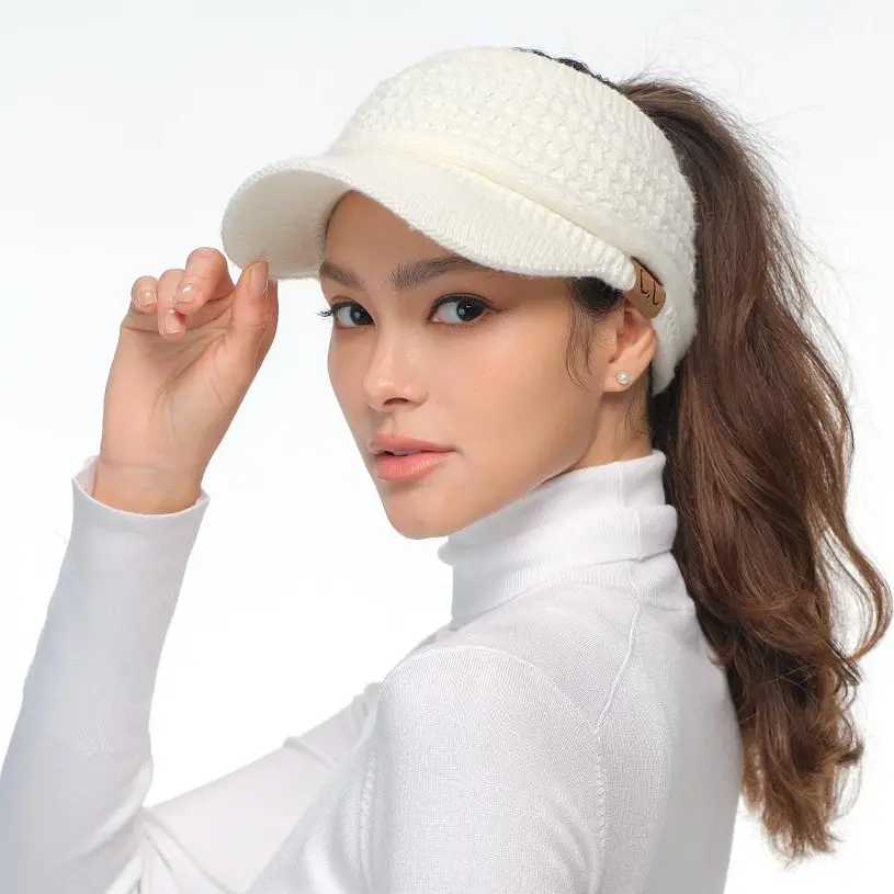 C.C Knitted Visor for Women - Perfect Accessory for Your Outdoors