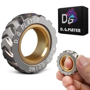 Metal Fidget Ring - Adjustable Spinner Ring Magnet Fidget Toys Adults, Office Desk Toys for Adults EDC Fidget Slider for Stress Relief & Anxiety stress reliever