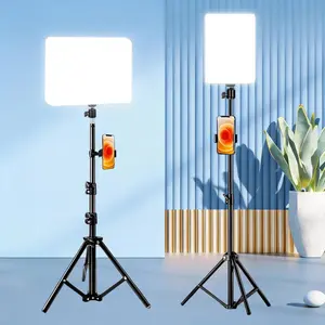 160cm Flexible Tripod Stand, 10.0 " SelfieRing Light, Three Color Adjustable LED Light,Live Streaming Video Conference Lamp