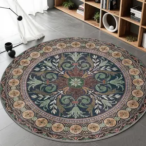 Luxury Vintage Patterned Velvet Carpet, Soft Comfortable Home Decor Rug, Living Room Sofa Mat, Bedroom Bedside Rug, Multi-Scene Use, Decorative Rug, merry Christmas、let it snow