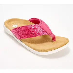 Revitalign Orthotic Memory Foam Thong Sandals - Yumi Raffia