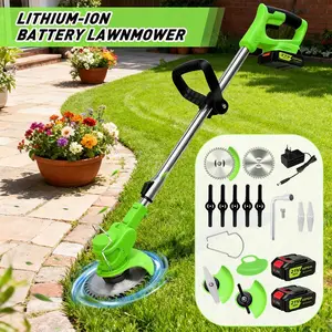 3 in 1 Cordless Weed Eater Electric Grass Trimmer Edger Brush Cutter with 2 Batteries Lightweight Stringless Design for Lawn Garden Yard Care,for Valentine’s Day Gift