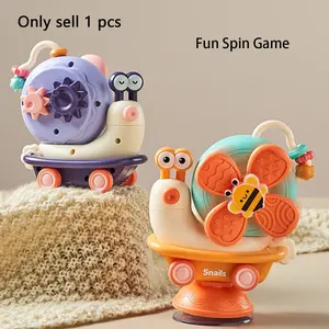 Snail Rotating Suction Cup Toy, Fun Water Play Suction Cup Tabletop Calm Toy, No Battery Needed, Options