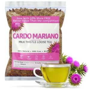 Cardo Mariano Herb Tea | Vegan | 100% Pure & Natural Cardo Marin - Milk Thistle Loose Tea 5oz  wild crafted