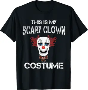 This Is My Halloween Scary Creepy Clown Mask Costume T-Shirt - Judithca Shop 34B07Z4G7V65