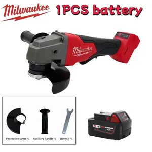 Milwaukee M18 Series 125mm Brushless Motor Grinder, 125mm Disc, M10-M14 Spindle Thread, Temp Control - For Professional Metal Fabrication, Steel Demolition Work outdoorfun