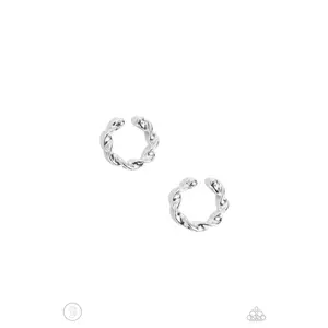 Hey, Hot CUFF! - Silver Ear Cuff Earrings - Paparazzi
