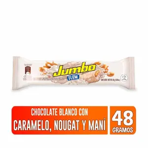 Jumbo Flow White Chocolate with Caramel Nougat and Peanut 48g - Rich Creamy Flavor
