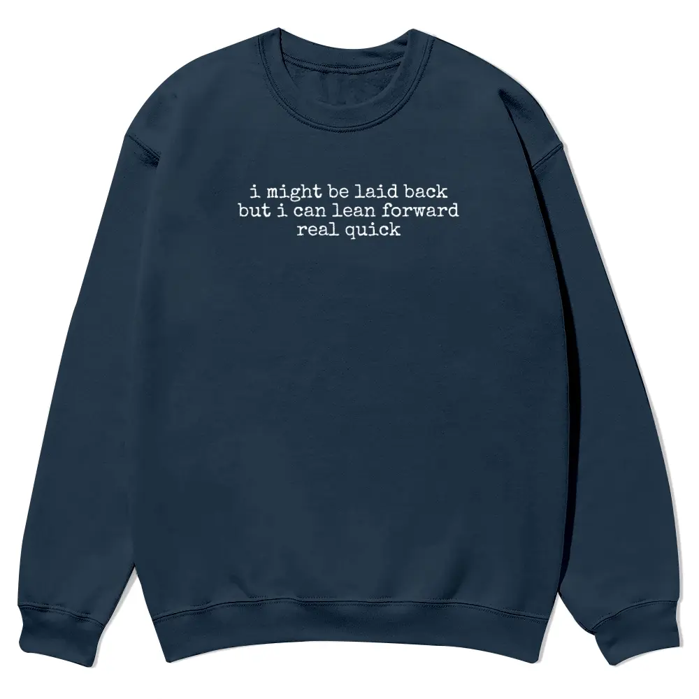 Unisex 'I Might Be Laid Back' Graphic Hoodie, Casual 100% Cotton Long Sleeve Top, Regular Fit Streetwear, Fabric, Garment