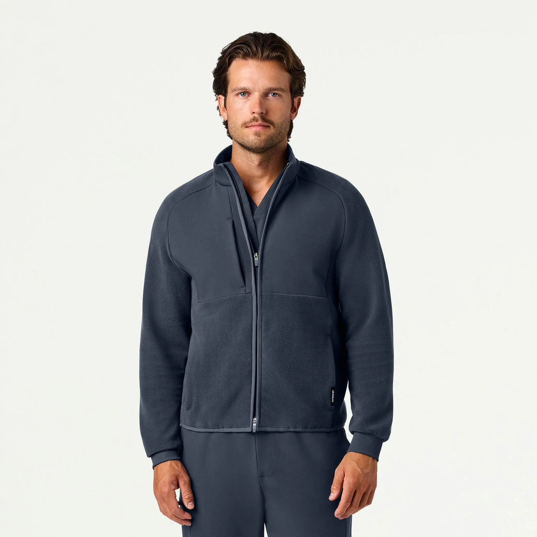 Cloud Hybrid Fleece Jacket - Carbon Gray Coats Stretch
