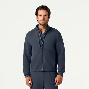 JAANUU Cloud Hybrid Fleece Jacket, UltraLAST 4-Way Stretch Fabric, Breathable Fleece, Two-Way Zip, Wrinkle & Fade Resistant, Durable & Comfortable Layer Coats Menswear Pocket Sleeve