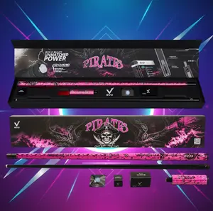 EVO Pirates Maxbing Edition – Rose Raid Pool Cue Kit | Premium Glassfiber+Carbon, 29" Shaft & Butt, 12.5mm EVO Tip, 19–19.5oz, Wrapless Grip, 5/16-18 Joint, Extension, Glove, Chalk – Bold Control, Clever Power