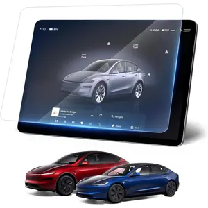 Matte Screen Protector for Tesla New Model Y Juniper & Model 3 Highland 9H Tempered Glass, Anti-Fingerprint/Glare, 15.4" Touchscreen for Model Y/3 Juniper (2025 2026), Bubble-Free