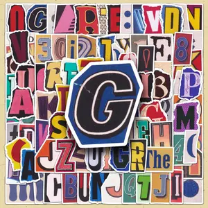 Letter & Number Sticker, 100pcs/set Vintage Scrapbooking & Journal Making Material Sticker Packs, Letter Stickers, Diy Decorative Sticker for Stationery Computer Water Bottle