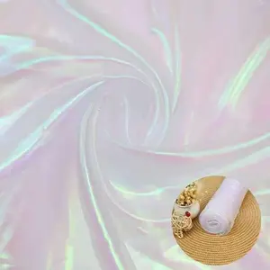 Symphony Laser Cloth Colorful Cloth Glass Gauze Flat Colorful Costume Cloth Bright Sheer Mesh Gauze Stage Decoration Gauze