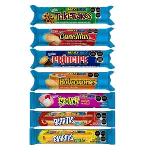 Marinela Maxitubo Mexican Cookies 180g-22g Triki-Trakes Canelitas Principe Polvorones Sponch Mini Barritas Pineapple Flavor