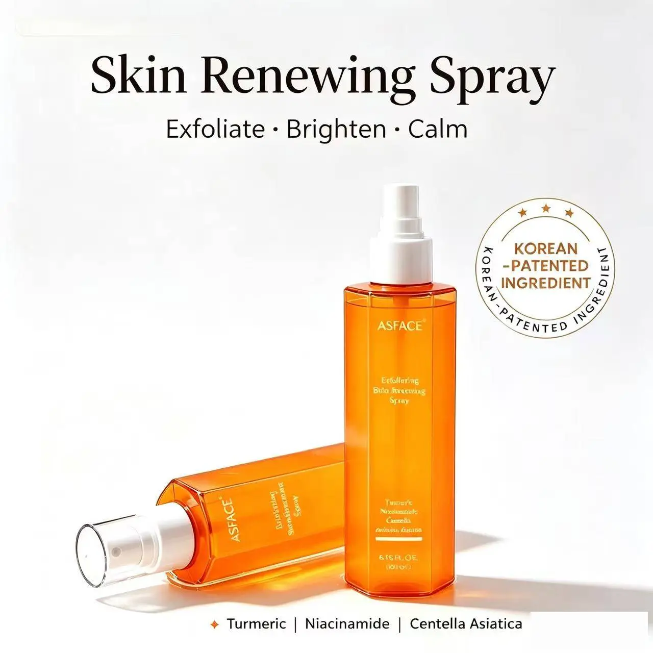 [As Face Official] Peel Shot Keratin Care Acid-Free Turmeric Spray 200ml Pore Clearing Exfoliating Formula Skin Repair Scrub Niacinamide Exfoliator