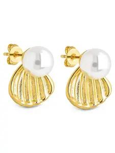 Alice Pearl & Shell Stud Earrings