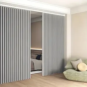 Large Size Partition Curtain Foldable Design Effective Privacy Protection Room Divider Metal Hooks No Rod Included Door Curtain