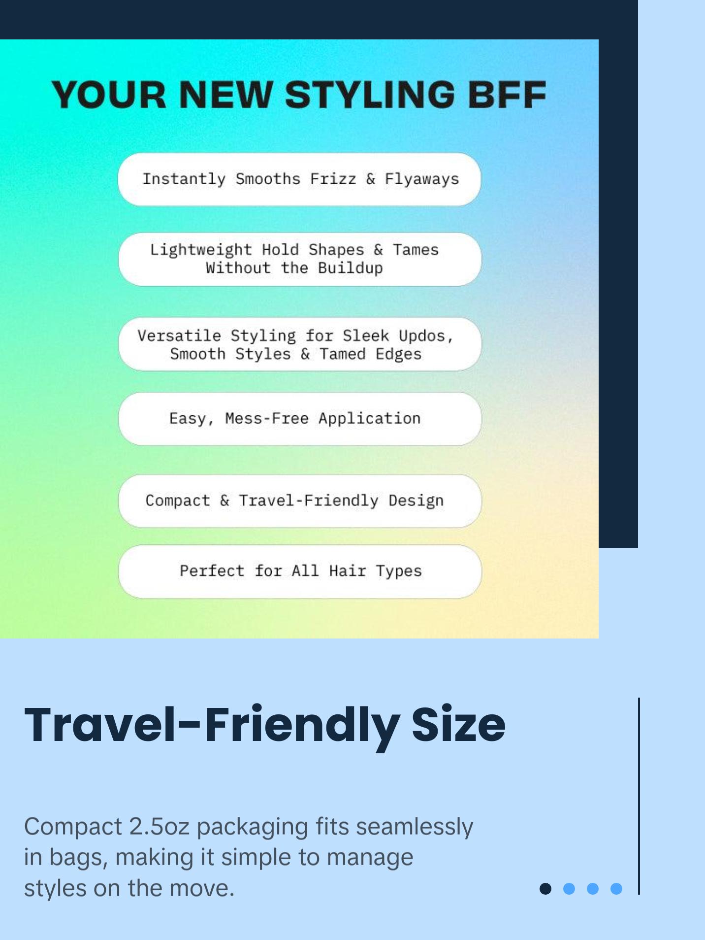 FoxyBae Bye Bye Flyaways Wax Stick – Hair Wax Stick for Slick Back, Edge Control & Flyaway Taming – Non-Greasy with Beeswax & Biotin – 2.5 fl oz