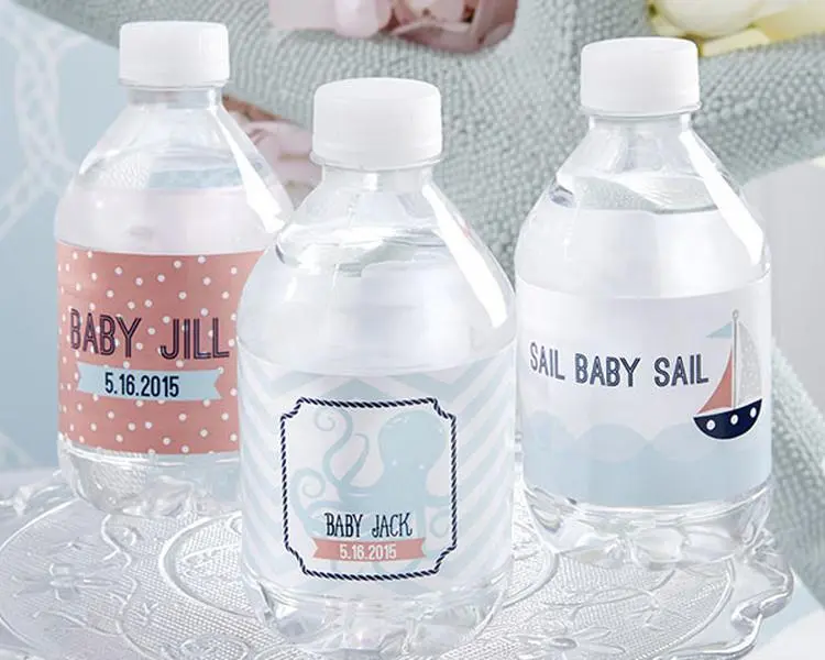 Kate Aspen 31302NA Personalized Water Bottle Labels - Nautical Baby