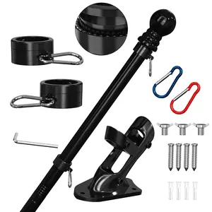 6FT Flag Pole, Stainless Steel Flag Poles for Outside House, Heavy Duty Tangle-Free Flag Pole Kit for Residential or Commercial Use (Without Flag)