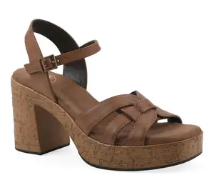 White Mountain Adjustable Heeled Sandals - Barista