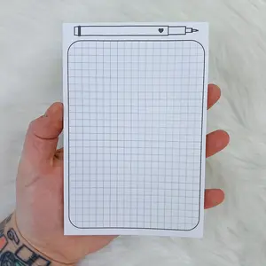 Pen + Grid Sticky Note Notepad | 4x6