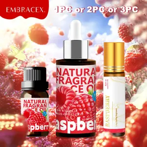 Raspberry Essential Oil Set, 10ML/60ML Fruit-scented Skincare Oil for Body Massage, Long-lasting No Alcohol Gift for Home Fragrance, Aroma