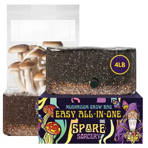 Medium 4lb All-in-One Grow Bag: Just add your own Spores and grow Up to 32oz of Mushrooms! Nutrient-Enhanced, Grows like magic!
