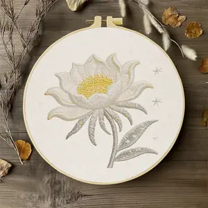 Beginner Embroidery Kit with Cat Pattern, Handmade Sewing Set for Adults, Ideal Gift for Valentine's Day, Wedding, Easter, Embroidery Craft