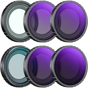 K&F Concept 6-Pack Photography Camera Accessories Lens Filter Set for Insta360 GO 3S - Optical Glass CPL, UV, ND8, ND16, ND32, ND64 Filters, Lens Protector (Not Compatible with Insta360 GO 3)