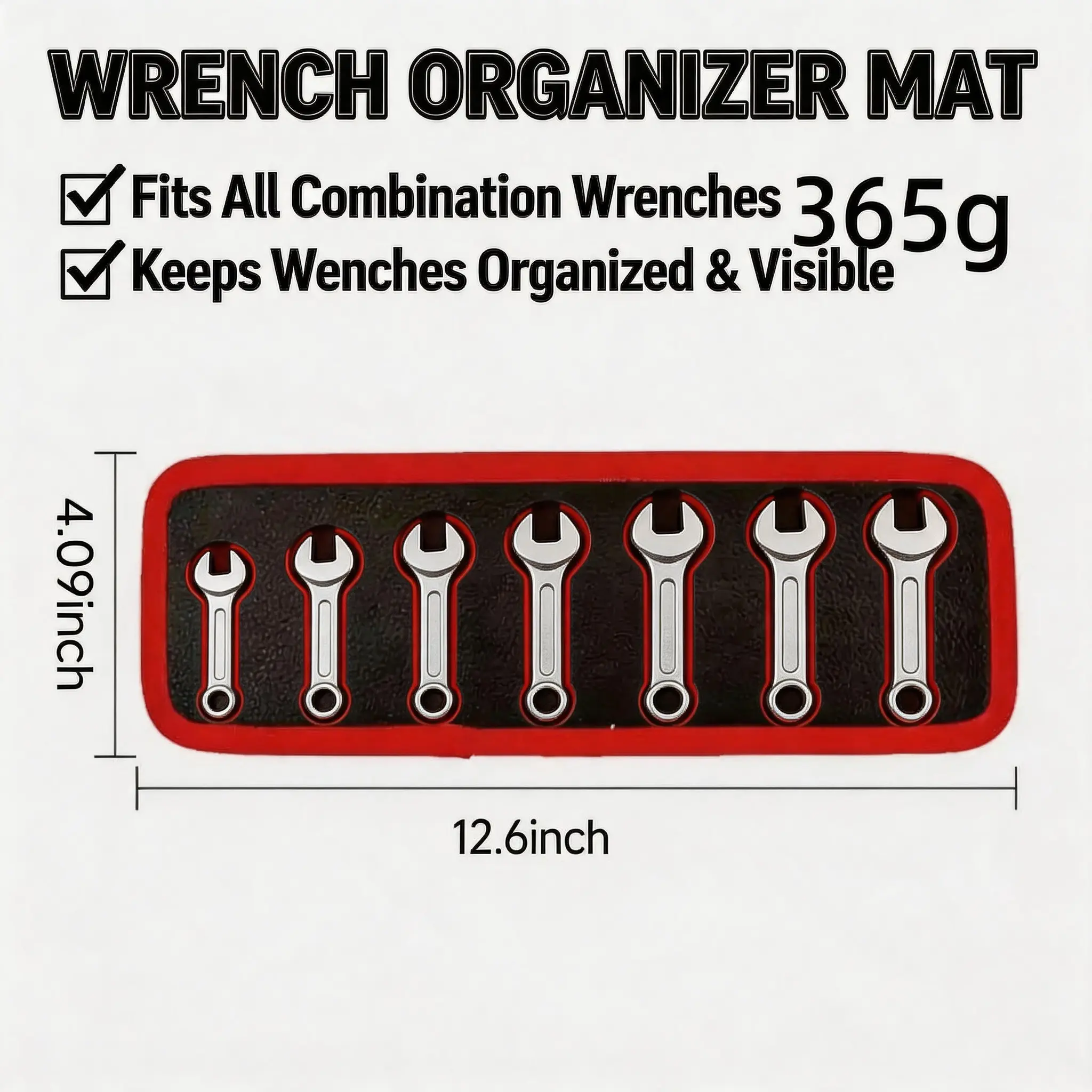 Magnetic Tool Mat - Flexible Magnetic Tray with Scratchproof PVC, Non-Slip Grip for Garage, Auto Repair - Home Organizer Open Storage Bin for Mechanics