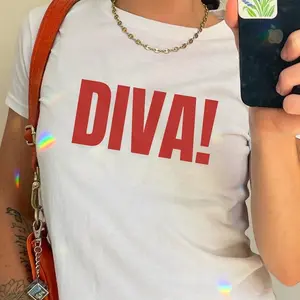 DIVA! Role Model Shirt Baby Tee - Role Model Gift, Funny Role Model Shirt, 90s Trendy Baby Tee, Music Lover Concert Shirt, Sally Tee