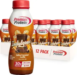 Premier Protein Shake INDULGENCE, Salted Caramel Truffle, 30g Protein, 170 Calories, 3g Sugar, 11.5 fl oz, 12 Pack (Packaging May Vary)