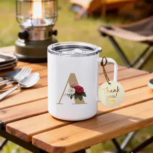 1pc 13oz 385ml Stainless steel coffee mug Stainless steel vintage mug Kawaii Trendy Aesthetic Reusable Leak Proof Double Wall Engineer Coffee Lover office travel Drinkware