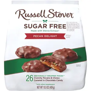 RUSSELL STOVER Sugar Free Pecan Delight Chocolate Candy, 15.5 oz. bag
