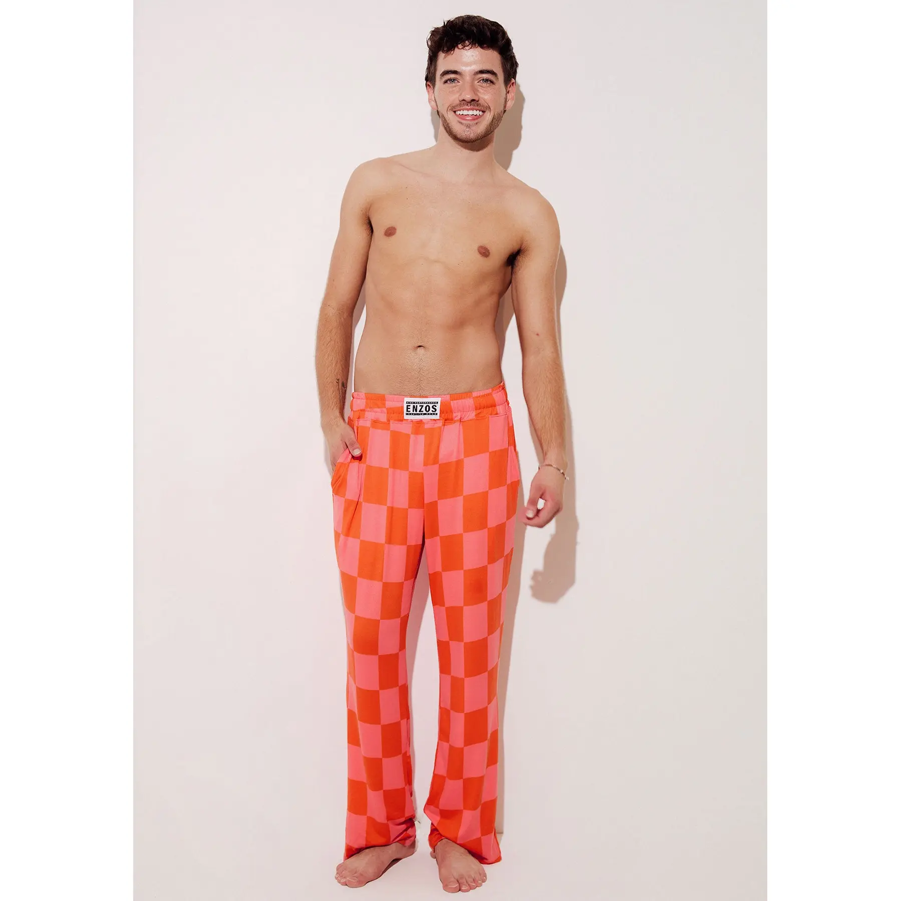 Slacker Performance Blend - Big Check (Orange & Pink)