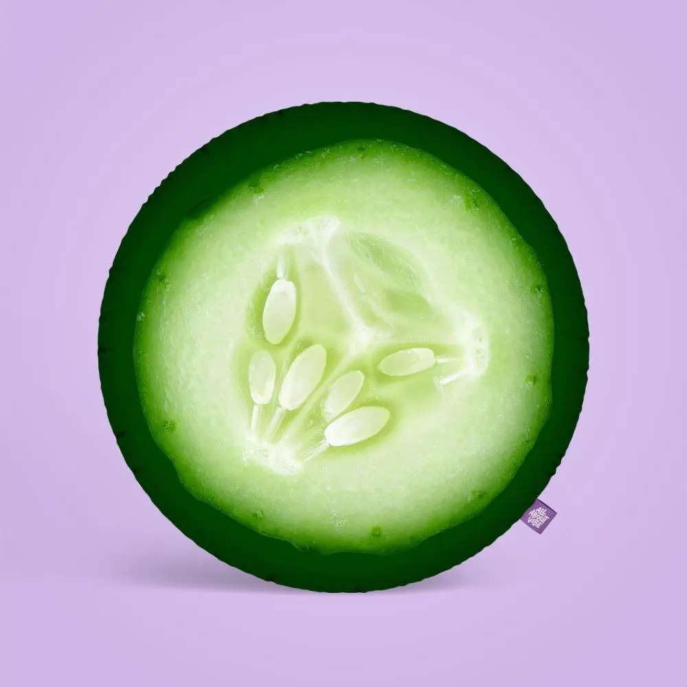 Cucumber Pillow | All About Vibe – Cute Plush 3D Cucumber That Brightens Any Room | Fresh Aesthetic Decor & Funny Unique Gift | Soft Plush, Made in USA