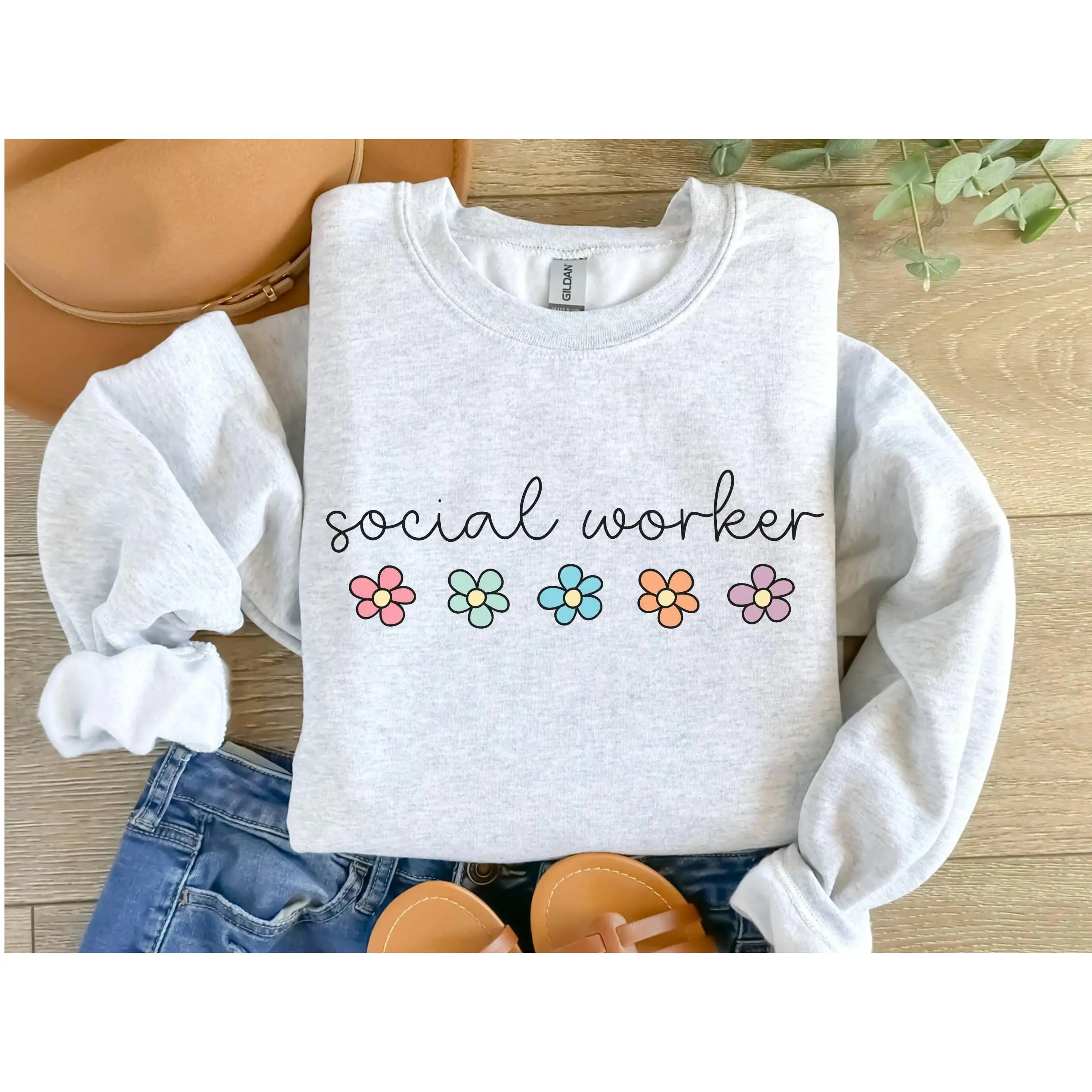 Social Worker  Sweatshirt T-shirt Hoodie, School Social Worker Shirt, LSW Shirt, Social Worker Crewneck, MSW Gift, Social Worker Appreciation Gift Cotton Fabric