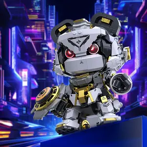 NEW 3D Puzzle Building Block Set 1623 pcs Panda Toy Machine,Creative Kids Toy,Miniature,Animal Series Story,DIY Compatible with brand figure,Festival,CyberPunk,ABS Animal Theme,Cute Desk Deco,Holiday Gift for Youngsters,Perfect for Room,Valentine's Day