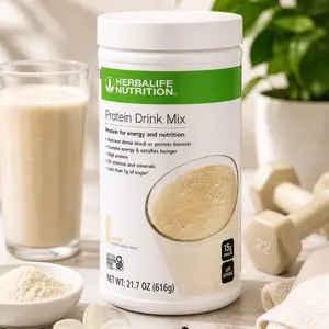 Herbalife Vanilla High Protein Beverage Mix (616g) - Protein Shake, 15g Content, Low Sugar, Gluten Free, Energy Support, Hunger Satisfier, 24 Vitamins & Minerals
