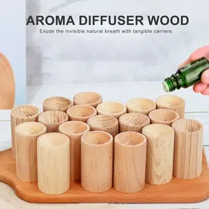 6 Counts Wooden Essential Oil Diffuser, Flameless Aroma Diffuser for Indoor Daily Use