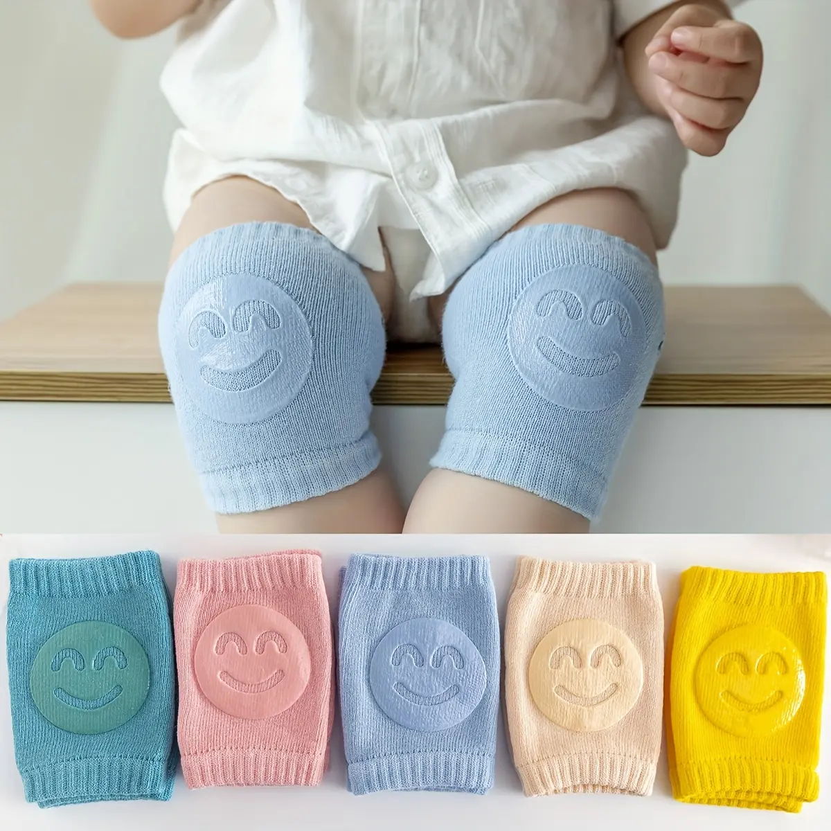 Kids' Cute Knee and Elbow Pads, for 0-1 Years Old Infants Crawling and Learning to Walk